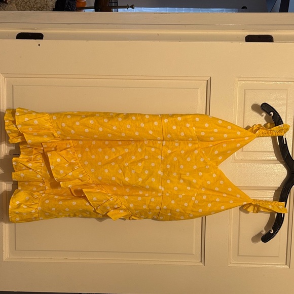 BNWT Fate yellow polka dot mini dress - Picture 2 of 6
